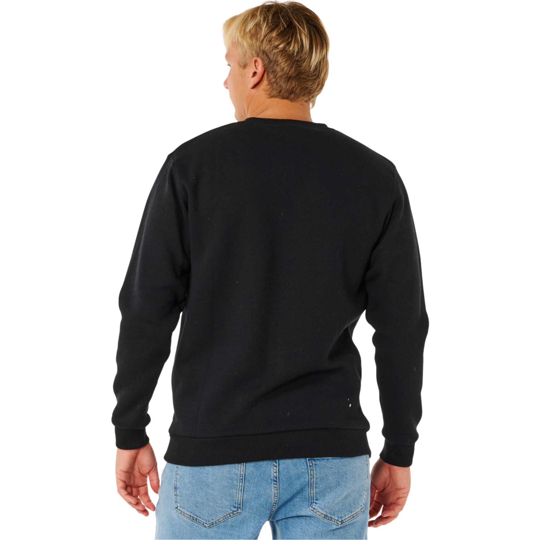 2026 Rip Curl Homem Surf Clássico Crew Sweatshirt 0APMFL - Black
